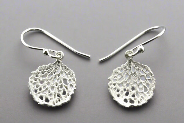 Mini lace concave disc earring - Makers & Providers