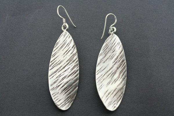 twister stripe earring - pure silver