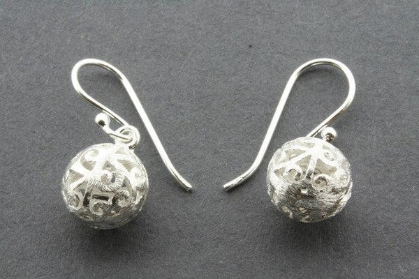 lace ball earrings