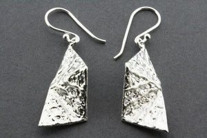 foiled fold earring - sterling silver - Makers & Providers