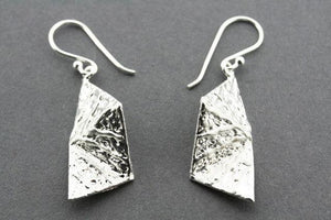 foiled fold earring - sterling silver - Makers & Providers