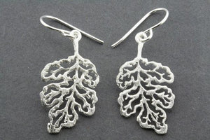 lace maple leaft earring - sterling silver - Makers & Providers