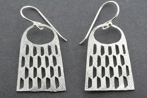 multi cutout basket earring - sterling silver - Makers & Providers