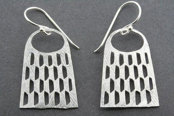 multi cutout basket earring - sterling silver - Makers & Providers