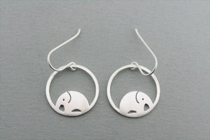 elephant in circle earring - Makers & Providers