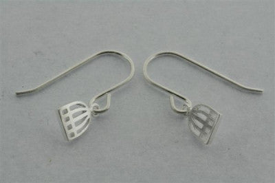 small cage hook earring