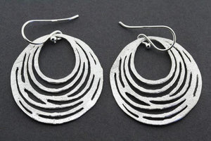 multi loop textured hoop earring - sterling silver - Makers & Providers