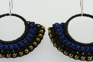 brass beaded hoop - blue - Makers & Providers