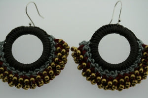 brass beaded hoop - red - Makers & Providers