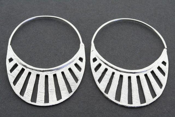 rising sun hoop - sterling silver - Makers & Providers