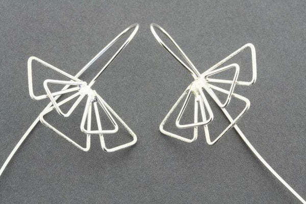 geometric ginkgo earring - sterling silver - Makers & Providers