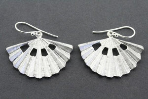 pleated fan earring - sterling silver - Makers & Providers