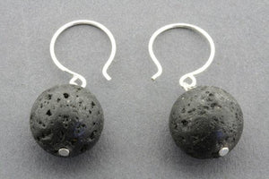 volcanic stone ball drop earring - Makers & Providers