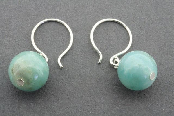 amazonite ball drop earring - Makers & Providers