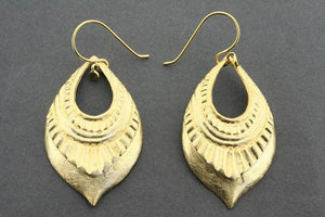 teardrop tribal earring - gold - Makers & Providers