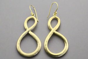 infinity earrings - gold plated - sterling silver with a gold finish - Makers & Providers
