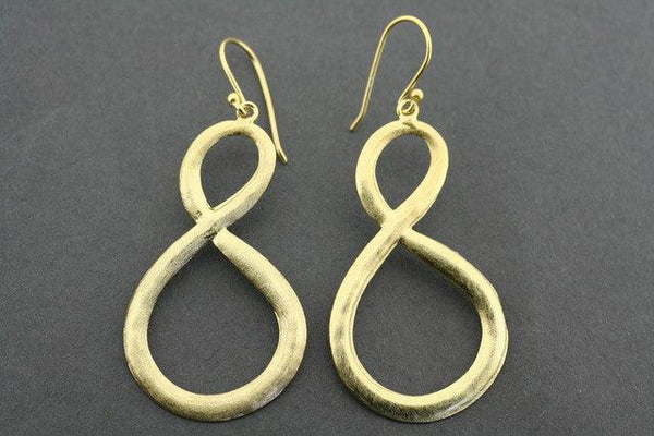 infinity earrings - gold plated - sterling silver with a gold finish - Makers & Providers