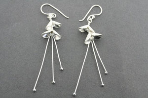 3 drop samurai earrings - sterling silver - Makers & Providers