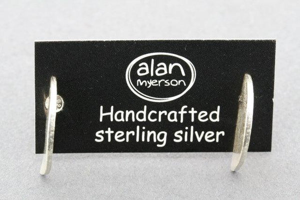half moon disc stud - sterling silver - Makers & Providers