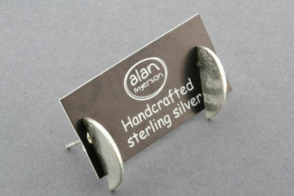 half moon disc stud - sterling silver - Makers & Providers