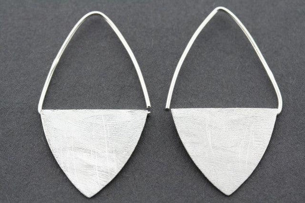 shield disc drop earring - sterling silver - Makers & Providers