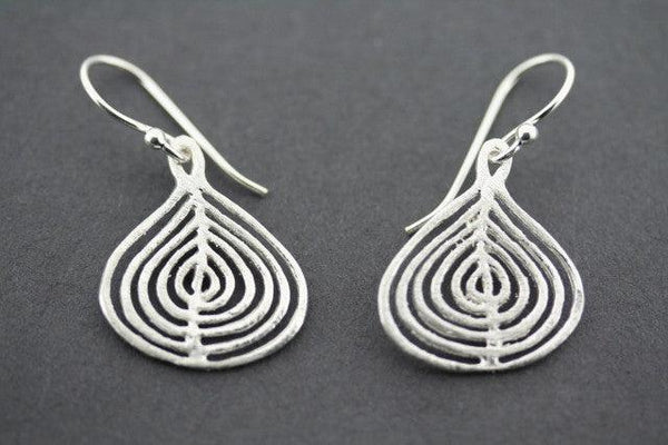 layered patterned teardrop earring - Makers & Providers