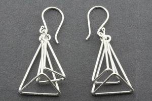 double pyramid earring - sterling silver - Makers & Providers