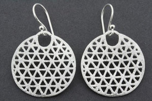 patterned cutout circle disc earring - Makers & Providers