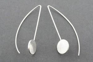 long drop scratched disc earring - Makers & Providers