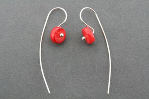 red coral gemstone drop earring - Makers & Providers