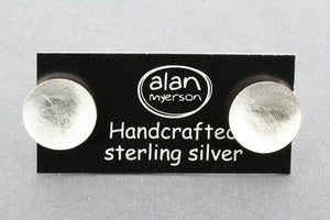 Brushed cup stud - sterling silver - Makers & Providers