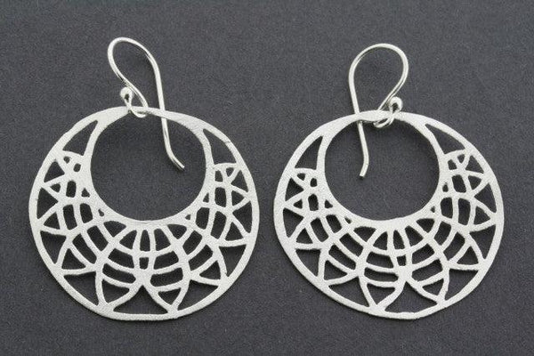 circle cutout earring - sterling silver - Makers & Providers