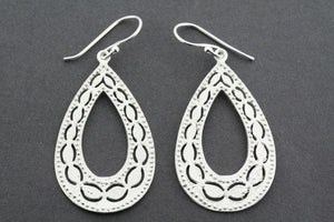 teardrop cutout hoop - sterling silver - Makers & Providers