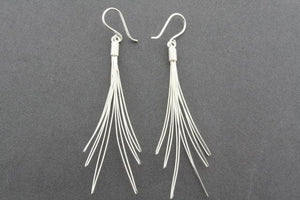 long brush earring - sterling silver - Makers & Providers