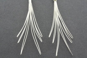 long brush earring - sterling silver - Makers & Providers