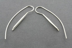 flattened curve earring - sterling silver - Makers & Providers
