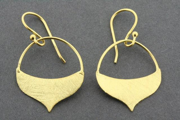 teardrop hoop earrings - gold plated - Makers & Providers