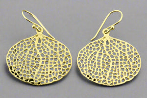 bohdi leaf earring - gold plated - Makers & Providers