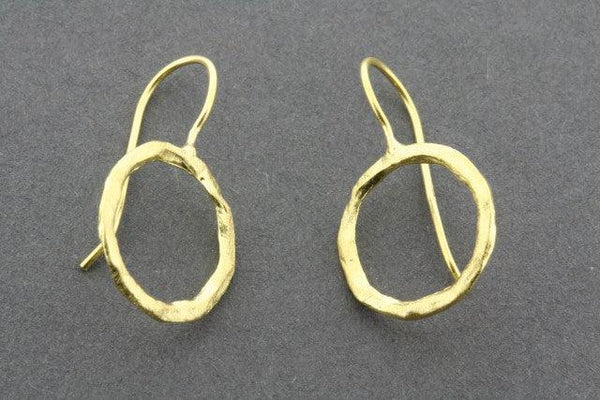 circle earring - gold plated - Makers & Providers