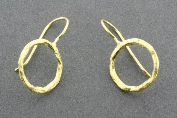 circle earring - gold plated - Makers & Providers