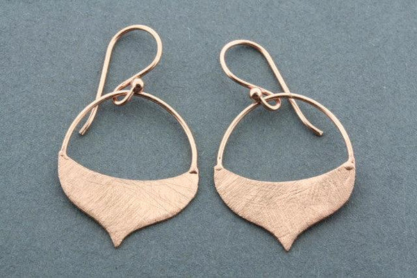 teardrop hoop earrings - rose gold plated - Makers & Providers