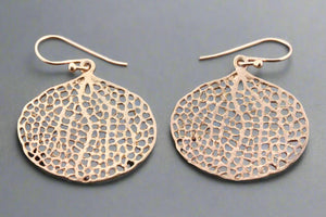 bohdi leaf earring - rose gold plated - Makers & Providers