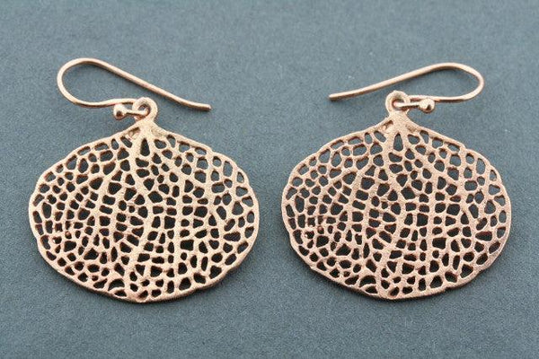 bohdi leaf earring - rose gold plated - Makers & Providers