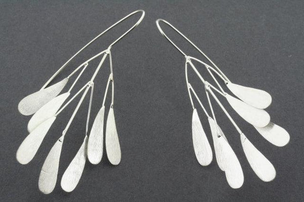 7 leaf branch earring - sterling silver - Makers & Providers