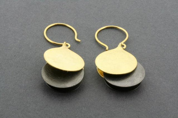 Oxidized & gold plated Lulu earring - Makers & Providers