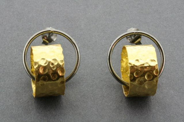 Emily earring - oxidized & gold plated