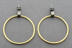 Lucy hoop - oxidized & gold plated - Makers & Providers