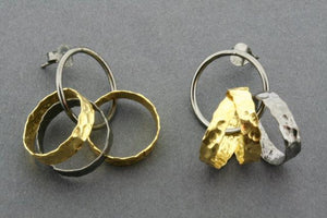 Enid earring - oxidized & gold plated - Makers & Providers