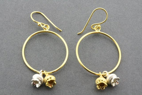 Rene earring - gold plated & silver - Makers & Providers