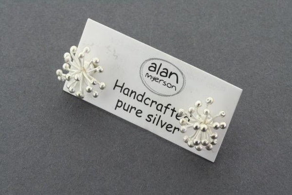 Agapanthus stud - pure silver - Makers & Providers